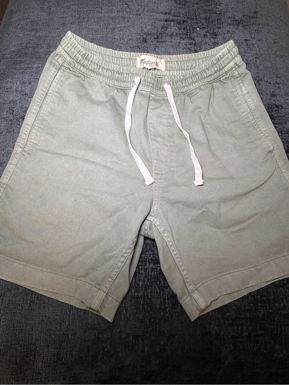 Madewell Men’s Cotton Everywear Shorts Sage Green XS MD833